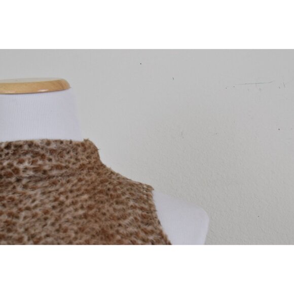 Vintage 80s Animal Print Polyester/Acrylic‎ Mockneck Crop Tank size S - Picture 9 of 9